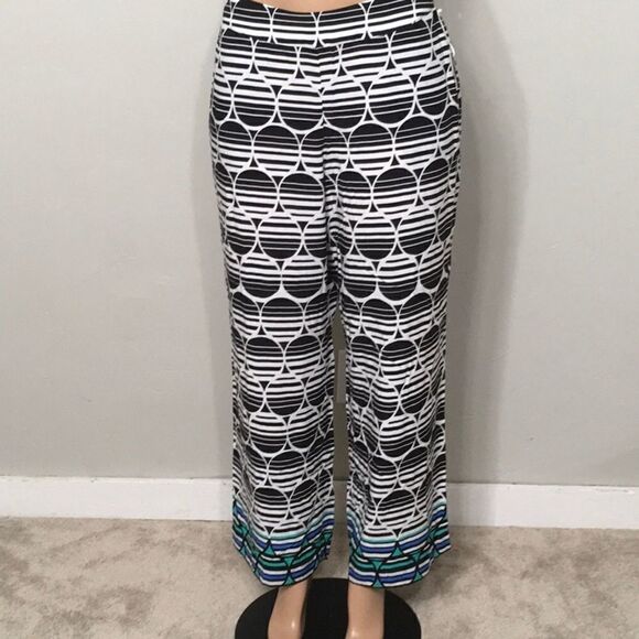 Comfy high waisted stretch border pant. NWT - Picture 2 of 7